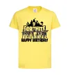 Дитяча футболка Fortnite Happy Birthday 9 Лимонний фото