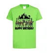 Дитяча футболка Fortnite Happy Birthday 9 Лаймовий фото