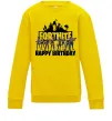 Дитячий світшот Fortnite Happy Birthday 8 Сонячно жовтий фото