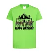 Дитяча футболка Fortnite Happy Birthday 8 Лаймовий фото