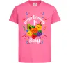 Детская футболка Hey bear happy birthday 1 Ярко-розовый фото