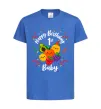 Детская футболка Hey bear happy birthday 1 Ярко-синий фото