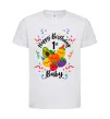 Детская футболка Hey bear happy birthday 1 Белый фото