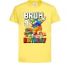 Дитяча футболка Lego 9 Birthday bruh Лимонний фото