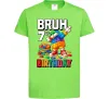 Дитяча футболка Lego 7 Birthday bruh Лаймовий фото