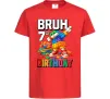 Дитяча футболка Lego 7 Birthday bruh Червоний фото