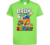 Дитяча футболка Lego 6 Birthday bruh Лаймовий фото