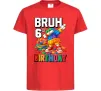 Дитяча футболка Lego 6 Birthday bruh Червоний фото