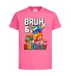 Дитяча футболка Lego 6 Birthday bruh Яскраво-рожевий фото