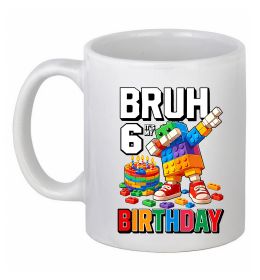 Чашка керамическая Lego 6 Birthday bruh Чашка керамическая Lego 6 Birthday bruh