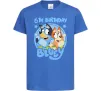 Дитяча футболка 6 Birthday Bluey Яскраво-синій фото
