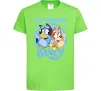 Дитяча футболка 5 Birthday Bluey Лаймовий фото