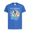 Детская футболка 5 Birthday Bluey Ярко-синий фото