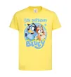 Детская футболка 5 Birthday Bluey Лимонный фото