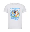 Дитяча футболка 4 Birthday Bluey Білий фото