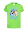 Дитяча футболка 4 Birthday Bluey Лаймовий фото