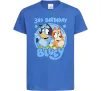 Дитяча футболка 3 Birthday Bluey Яскраво-синій фото