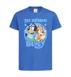 Детская футболка 3 Birthday Bluey Ярко-синий фото