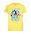 Детская футболка 3 Birthday Bluey Лимонный фото