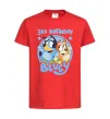 Детская футболка 3 Birthday Bluey Красный фото