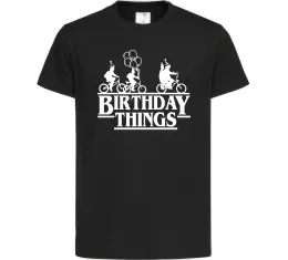 Детская футболка Birthday Things Черный фото