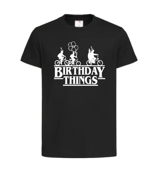 Дитяча футболка Birthday Things Чорний фото
