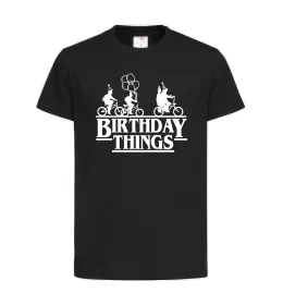 Дитяча футболка Birthday Things Чорний фото