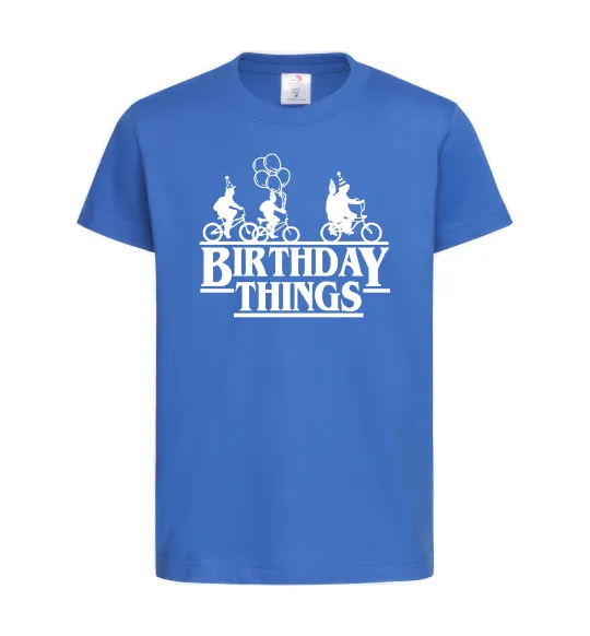 Дитяча футболка Birthday Things Яскраво-синій фото