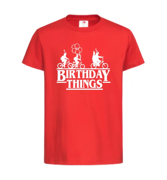 Дитяча футболка Birthday Things Червоний фото