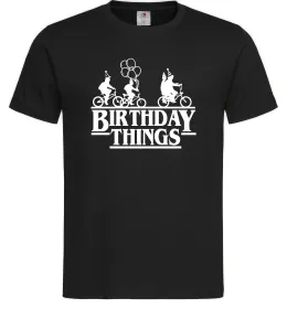 Чоловіча футболка Birthday Things Чорний фото
