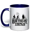 Чашка с цветной ручкой Birthday Things Глубокий темно-синий фото
