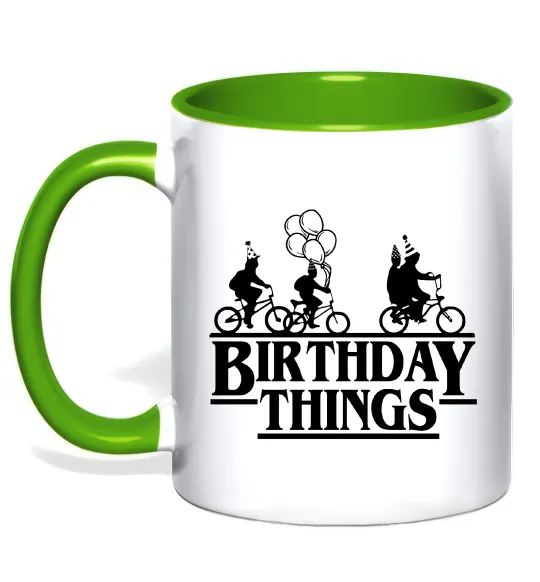 Чашка с цветной ручкой Birthday Things Лаймовый фото
