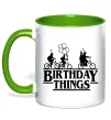 Чашка с цветной ручкой Birthday Things Лаймовый фото