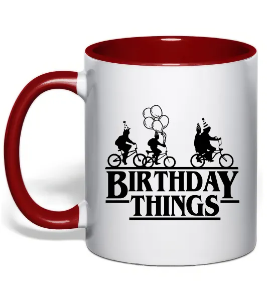 Чашка с цветной ручкой Birthday Things Красный фото