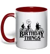 Чашка с цветной ручкой Birthday Things Красный фото
