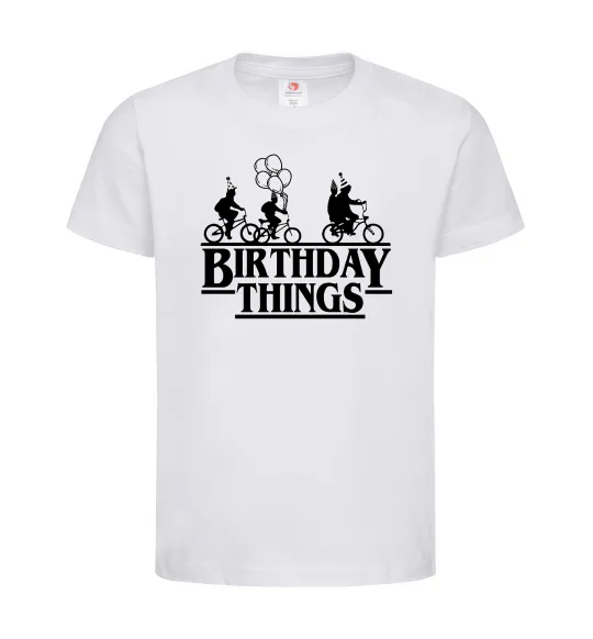 Дитяча футболка Birthday Things Білий фото