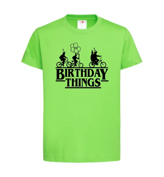 Дитяча футболка Birthday Things Лаймовий фото