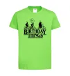 Дитяча футболка Birthday Things Лаймовий фото