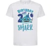 Детская футболка Birthday Shark two two two Белый фото