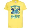Детская футболка Birthday Shark two two two Лимонный фото