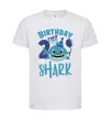 Детская футболка Birthday Shark two two two Белый фото