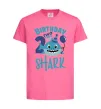 Детская футболка Birthday Shark two two two Ярко-розовый фото