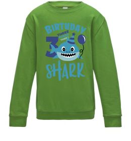 Детский Свитшот Birthday Shark three three three Детский Свитшот Birthday Shark three three three