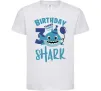 Дитяча футболка Birthday Shark three three three Білий фото