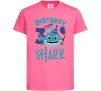Дитяча футболка Birthday Shark three three three Яскраво-рожевий фото