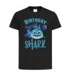 Детская футболка Birthday Shark three three three Черный фото