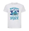 Детская футболка Birthday Shark three three three Белый фото