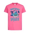 Детская футболка Birthday Shark three three three Ярко-розовый фото