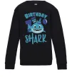 Дитячий світшот Birthday Shark One One One Чорний фото