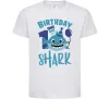Дитяча футболка Birthday Shark One One One Білий фото